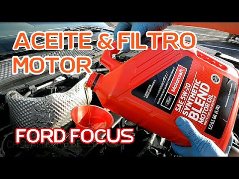 Cómo cambiar ACEITE y FILTRO de MOTOR Ford Focus 2008-2011 l Cambiar ACEITE de MOTOR Ford Focus 2010