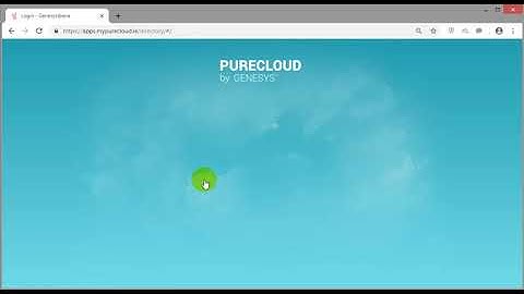 1 PureCloud Agent Desktop login   video1