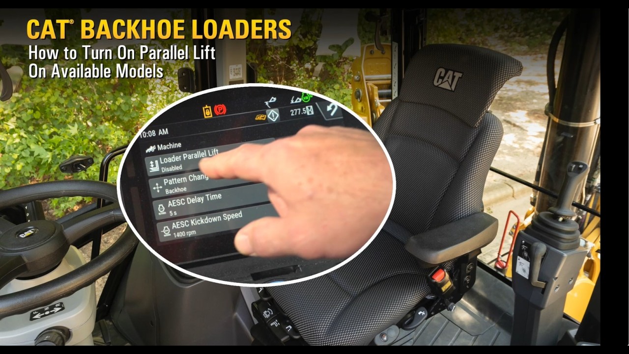 How to Turn on Parallel Lift on Cat® Backhoe Loaders - YouTube
