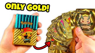 This Very Strange Pokemon Box ONLY HAD GOLD PIKACHU ULTRA RARE CARDS INSIDE!