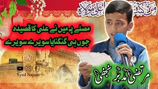 Musalle Pe Maine Ali Ka Qasida Junhi Gungunaya Saweray Saweray Murtaza Mudabbir Najafi 13 Rajab