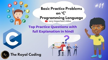 Basic Practice Problems on C Programming language | Learn C Programming #education#c #coding#youtube