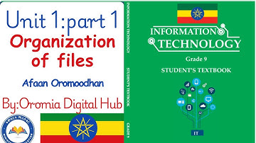 IT GRADE 9th UNIT 1 IN Afaan Oromoo/Organization of Files/Kutaa 9ffaa Part 1  Afaan Oromoodhan