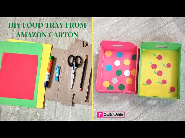 How to make a food tray using an  carton, DIY serving tray