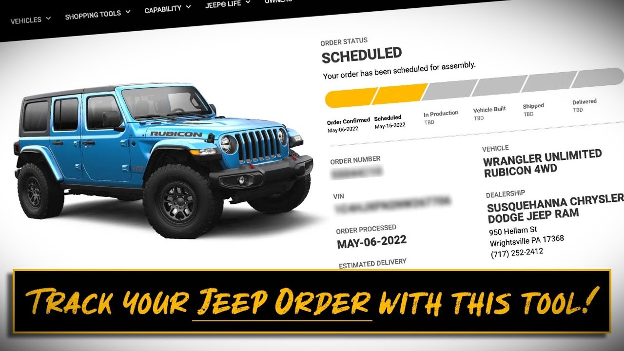 How to track your Jeep Order without the dealership! - YouTube