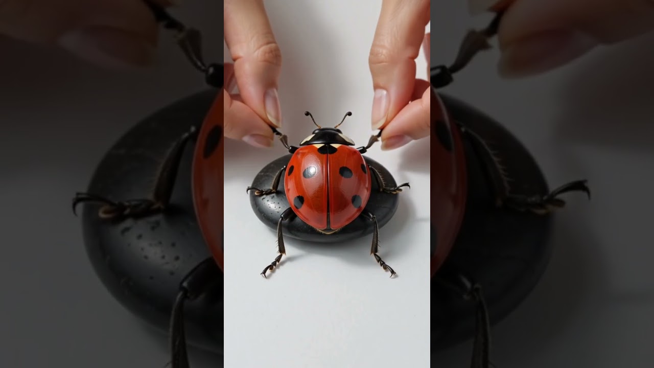 27 of 30 Lucky Ladybug 🍀 Магія стоп-моушн: Божа корівка з природних матеріалів | ASMR