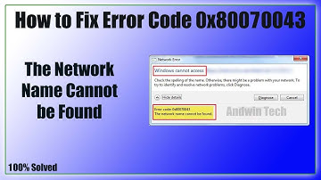 How to fix Error 0x80070043 || The Network Name was Not Found