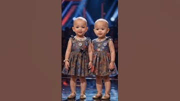 Two girls give an amazing show on the AGT stage #americasgottalent  #agt  #agtseason15 #baby