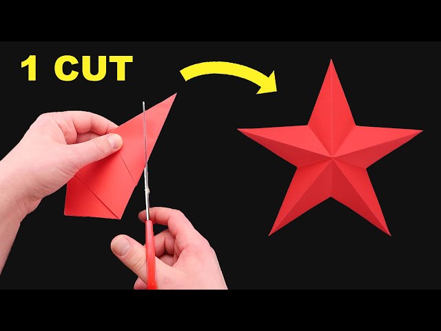 Perfect shape Paper Star in ONE CUT! Easy paper star - DIY class=