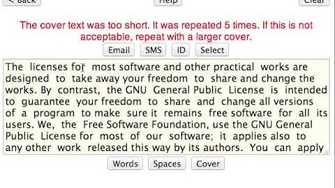 PassLok 1.5: hiding locked messages in normal-looking text