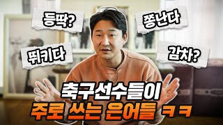 축구 선출들이 쓰는 은어,비속어,사투리는 뭐가 있을까?