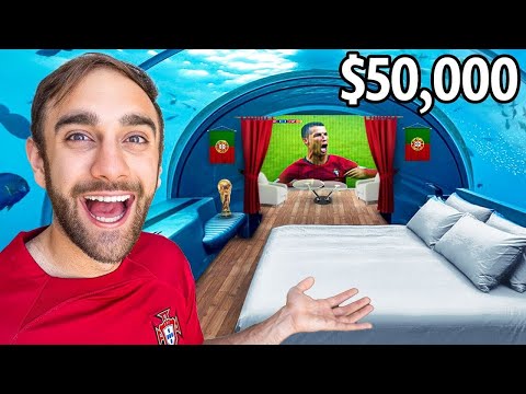$100 VS $50,000 Football Hotel Room!