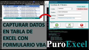 como guardar datos  en  tabla  de  excel con formulario VBA  macros @PuroExcel