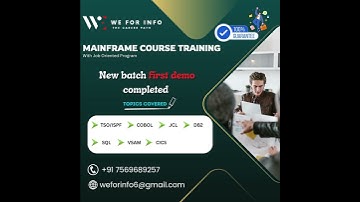 New mainframe batch first demo completed #jobguarantee #programminglanguage #placementprep