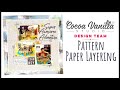 How to Layer Pattern Paper | 12x12 3 Photo Scrapbook Layout | CVS DT