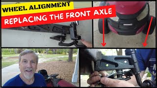 How to Fix Wheel Alignment On Your Craftsman Riding Mower | Riding Mower Front Axle Replacement