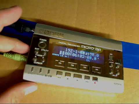 BOSS micro BR (guitar effects and rhythms testing) - YouTube
