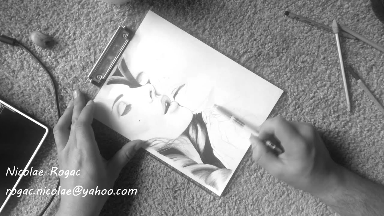 Drawing Mirror Reflection Of A Girl Youtube