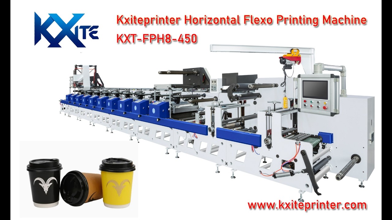 High Speed Horizontal Paper Sticker Label Roll to Roll Flexo Printing ...