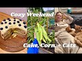 Weekend in My Life: Baking Cake, Harvesting Corn, &amp; Hanging with My Cats