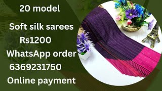 20 model soft silk sarees WhatsApp order 6369231750 online payment @muthusrifashiondesigner  screenshot 4
