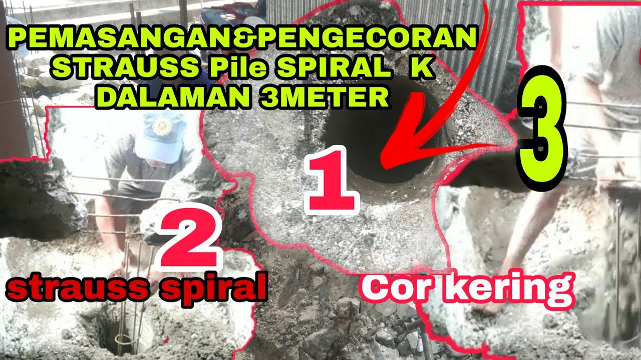 cara cor & pasang bore pile (straus spiral) YouTube