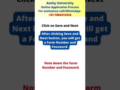 Amity University Online Form Fill Up Process | #shorts
