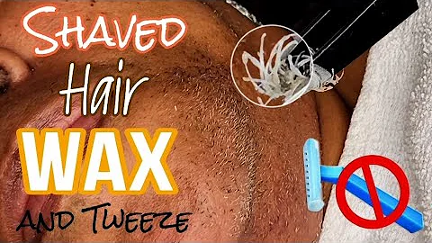 Waxing Recently Shaved Hair #Hirsutism #PCOS #FacialWaxing