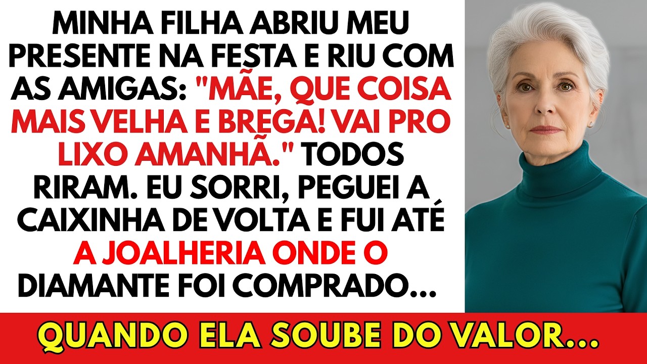 Num sábado à noite, no meio da festa de 40 anos da minha filha, ela abriu a caixinha de veludo gasto que eu levei com tanto carinho. “Meu Deus, mãe! Que coisa mais velha e brega!” A risada dela...