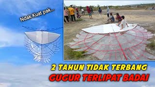 Layangan Gapangan Garuda Tua Patah Jadi Dua - Anginnya Kencang Terlalu tarek sess