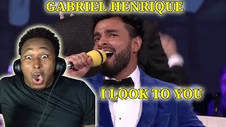 GABRIEL HENRIQUE• I LOOK TO YOU • LARGEST ORCHESTRA TO SING WITH. ( REACTION )