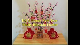 DIY Lunar New Year Fluffy Blossom Flower (DIY 春节毛绒年花)@ChiayiKluang