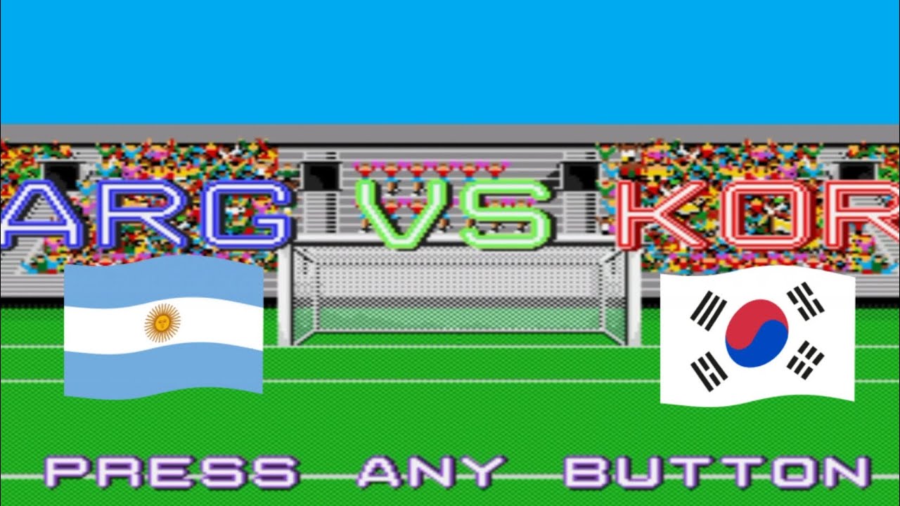 ☆ARGENTINA VS COREA EN TECMO WORLD CUP 92☆ NIVEL PROFESIONAL 🇦🇷 VS 🇰🇷 GAMEPLAY SEGA