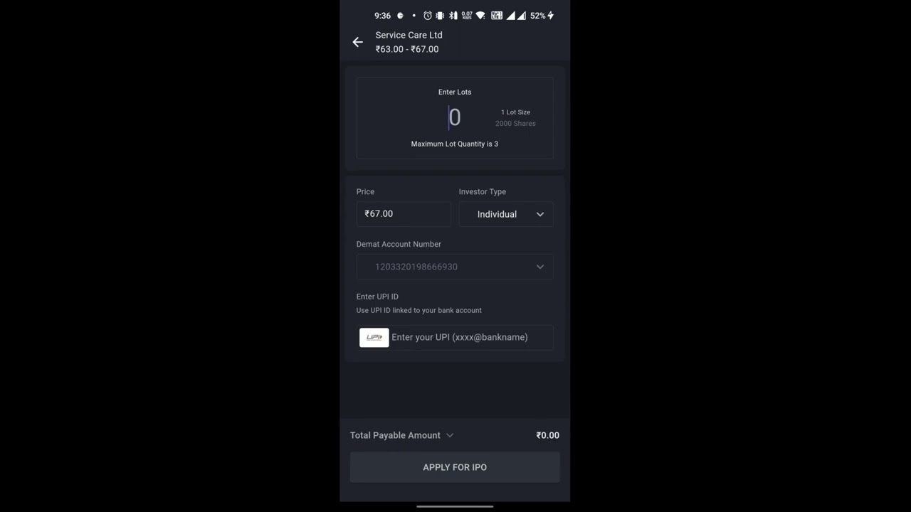 SERVICE CARE LTD IPO APPLY IN ANGEL ONE PLATFORM