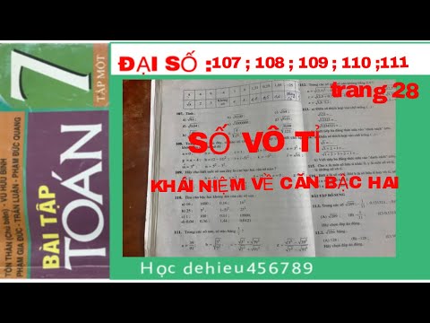 Video Bài 107;108;109;110;111 trang 28 SBT toán 7 tập 1-số... - youtube
