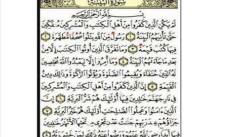 سورة البينة  تلاوة رائعة بصوت القارئ محمد نبيل الشرقاوي