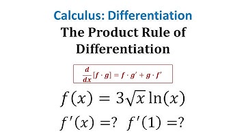 Find a Derivative Using the Product Rule: Square Root times Natural Log