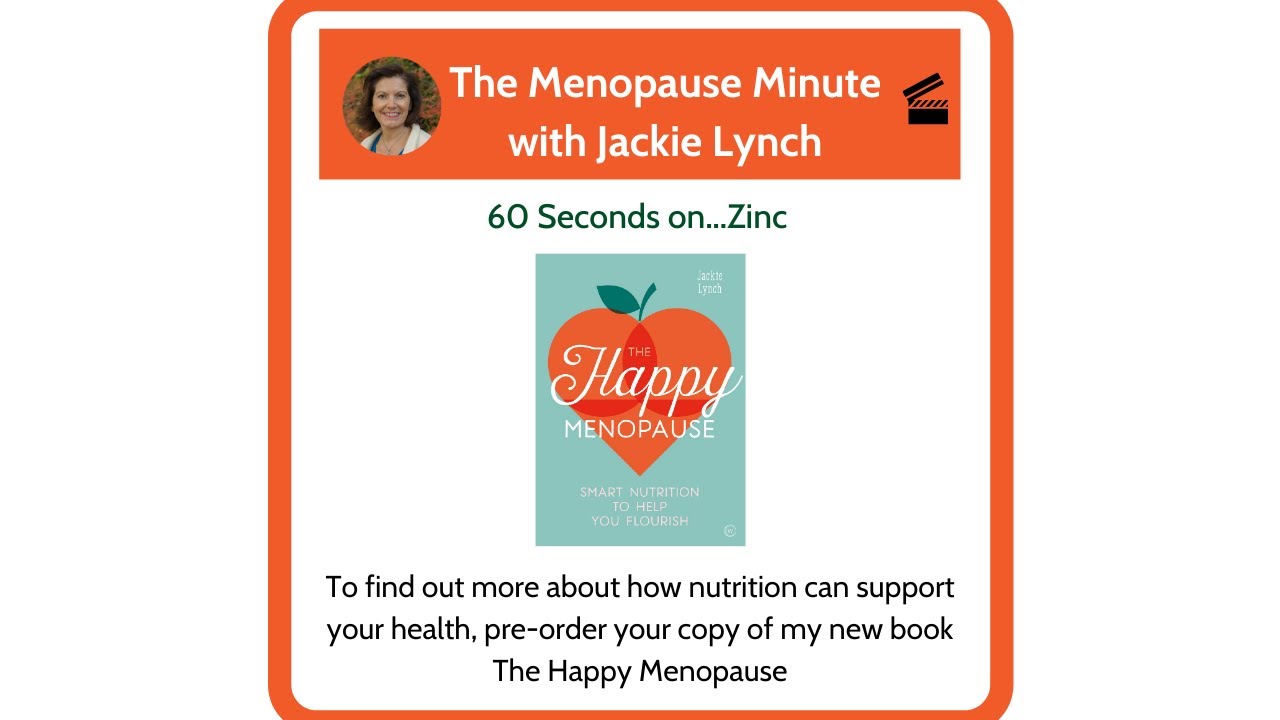 The Menopause Minute 60 Seconds on Zinc YouTube