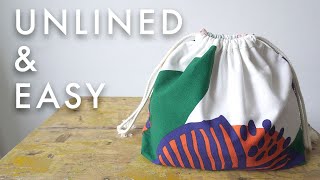Sew A Simple Unlined Drawstring Bag With French Seams
