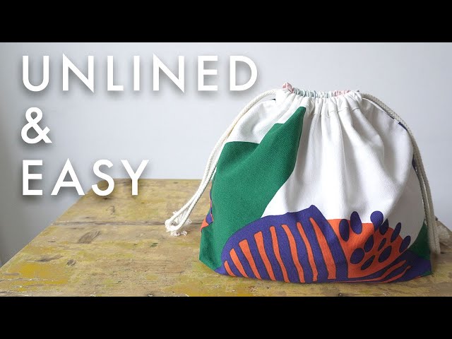 30 Minute Draw String Bag Tutorial - The Happy Scraps