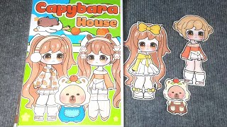 [Paper DIY] Capybara X Gacha Book sticker books #gamebook #paperdiy #quietbook