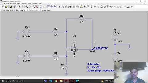 DLIC Op-Amp as Adder and Subtractor using LT SPICE