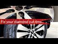 DIY refurb on a diamond cut alloy wheel