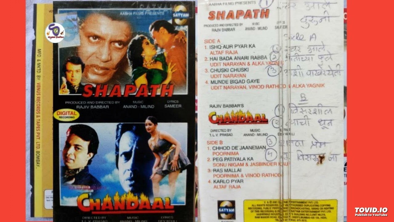 Shapath [1997] &Chandaal (1998)-Side-A !Audio Jukebox ! Mithun Chakraborty & Altaf