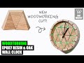 Woodturning a resin art clock - a new woodworking cut!