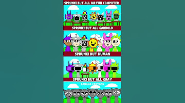 Mr.Fun Computer vs Human vs 🤪 Garnold vs Gray *MIX HORROR VERSION* #sprunki #mrfuncomputer #human