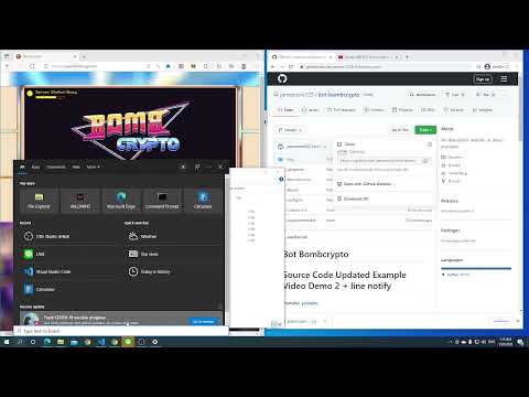 สอนการติดตั้ง BOT Bombcrypto + Line Notify [DEMO]