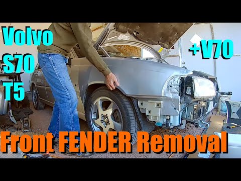 Volvo S70 T5 V70 Front FENDER Easy DIY Removal Install