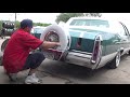 DONK UPDATE AND FIFTH WHEEL INSTALL ON LOWRIDER CADILLAC!