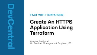 create https application using terraform